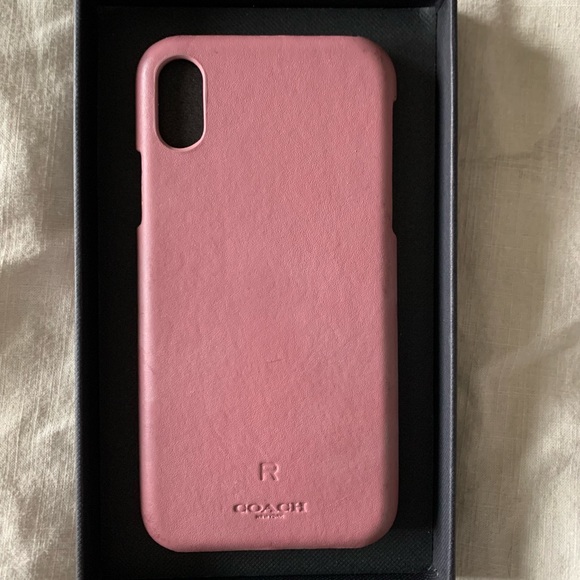 Coach Leather iPhone XS Case - Picture 1 of 5